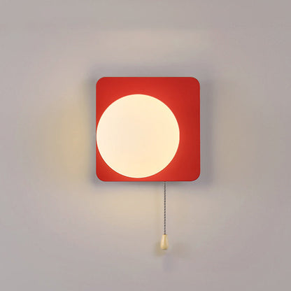 Modern Simplicity Geometry Iron Glass 1-Light Zipper Wall Sconce Lamp For Bedroom
