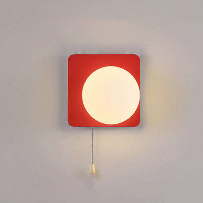 Modern Simplicity Geometry Iron Glass 1-Light Zipper Wall Sconce Lamp For Bedroom