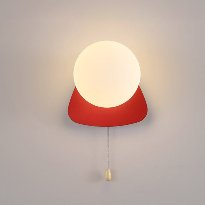 Modern Simplicity Geometry Iron Glass 1-Light Zipper Wall Sconce Lamp For Bedroom