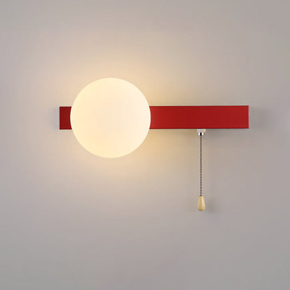 Modern Simplicity Geometry Iron Glass 1-Light Zipper Wall Sconce Lamp For Bedroom