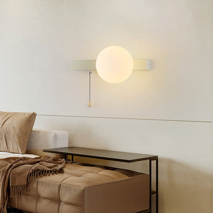 Modern Simplicity Geometry Iron Glass 1-Light Zipper Wall Sconce Lamp For Bedroom