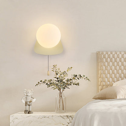 Modern Simplicity Geometry Iron Glass 1-Light Zipper Wall Sconce Lamp For Bedroom