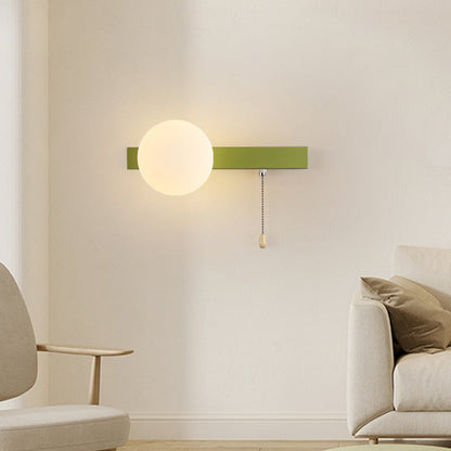 Modern Simplicity Geometry Iron Glass 1-Light Zipper Wall Sconce Lamp For Bedroom