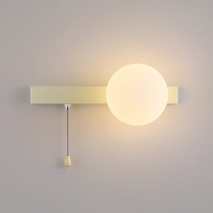 Modern Simplicity Geometry Iron Glass 1-Light Zipper Wall Sconce Lamp For Bedroom