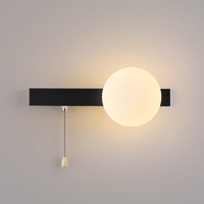 Modern Simplicity Geometry Iron Glass 1-Light Zipper Wall Sconce Lamp For Bedroom