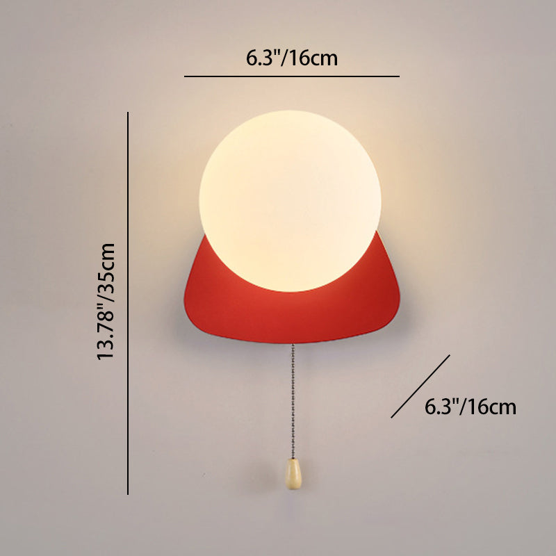 Modern Simplicity Geometry Iron Glass 1-Light Zipper Wall Sconce Lamp For Bedroom