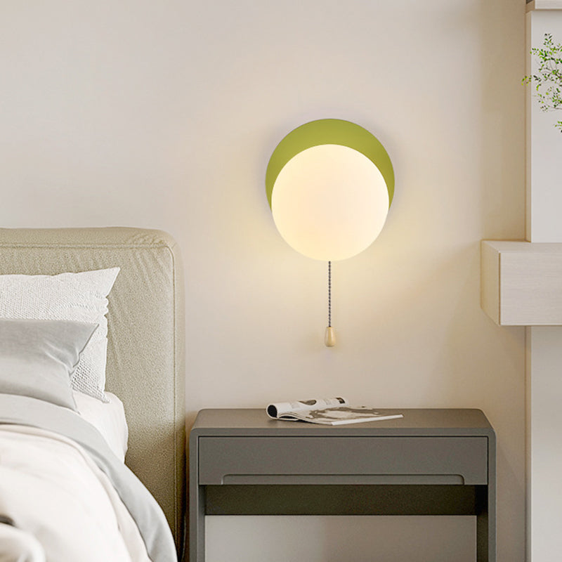 Modern Simplicity Geometry Iron Glass 1-Light Zipper Wall Sconce Lamp For Bedroom