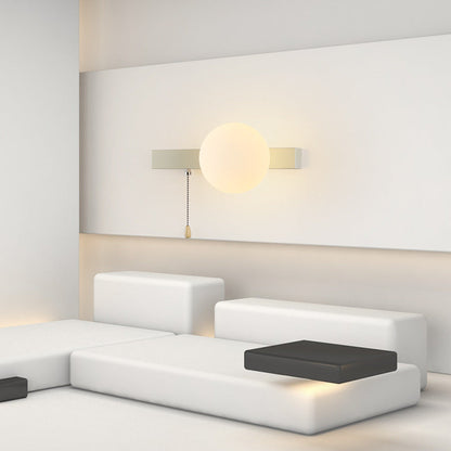 Modern Simplicity Geometry Iron Glass 1-Light Zipper Wall Sconce Lamp For Bedroom