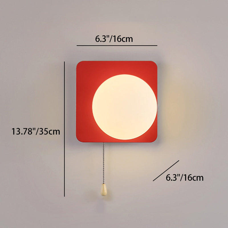 Modern Simplicity Geometry Iron Glass 1-Light Zipper Wall Sconce Lamp For Bedroom