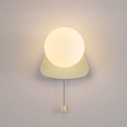 Modern Simplicity Geometry Iron Glass 1-Light Zipper Wall Sconce Lamp For Bedroom