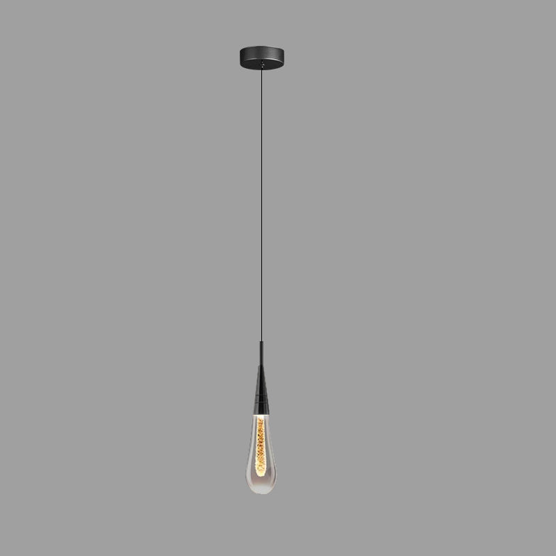 Contemporary Creative Droplet Aluminum Iron Glass LED Chandelier For Dining Room