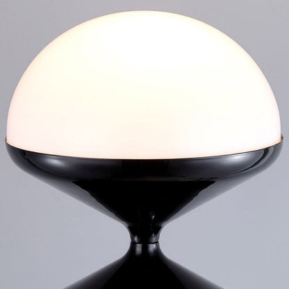 Contemporary Scandinavian Iron Acrylic Cream Round 1-Light Standing Floor Lamp For Bedroom