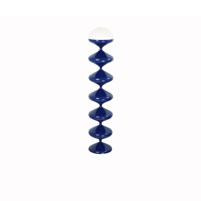 Contemporary Scandinavian Iron Acrylic Cream Round 1-Light Standing Floor Lamp For Bedroom