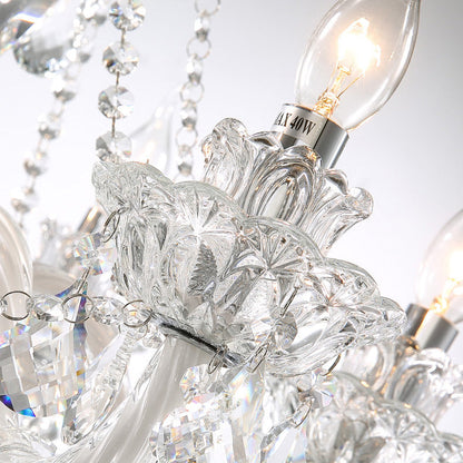 Contemporary Luxury Metal Crystal Round 6/8/10 Light Chandelier For Living Room