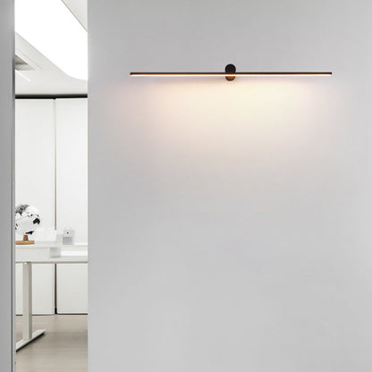 Modern Minimalist Long Round PVC Metal LED Wall Sconce Lamp For Living Room