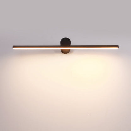 Modern Minimalist Long Round PVC Metal LED Wall Sconce Lamp For Living Room