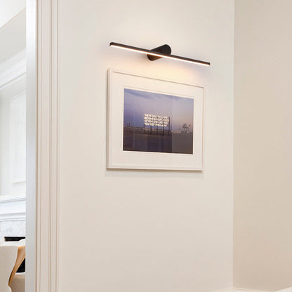 Modern Minimalist Long Round PVC Metal LED Wall Sconce Lamp For Living Room