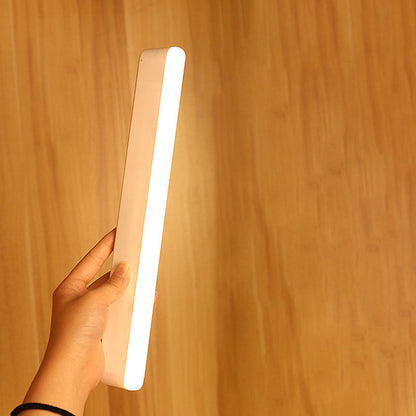 Modern Minimalist USB Rechargeable Magnetic Suction Plastic Strip Rectangular LED Wall Sconce Lamp Night Light For Study