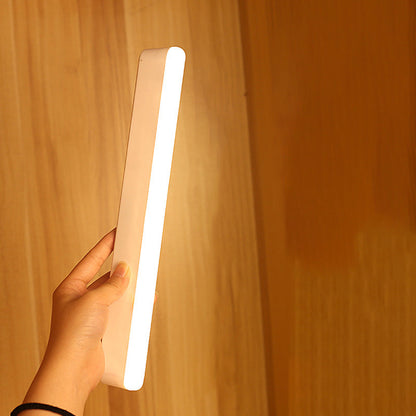 Modern Minimalist USB Rechargeable Magnetic Suction Plastic Strip Rectangular LED Wall Sconce Lamp Night Light For Study