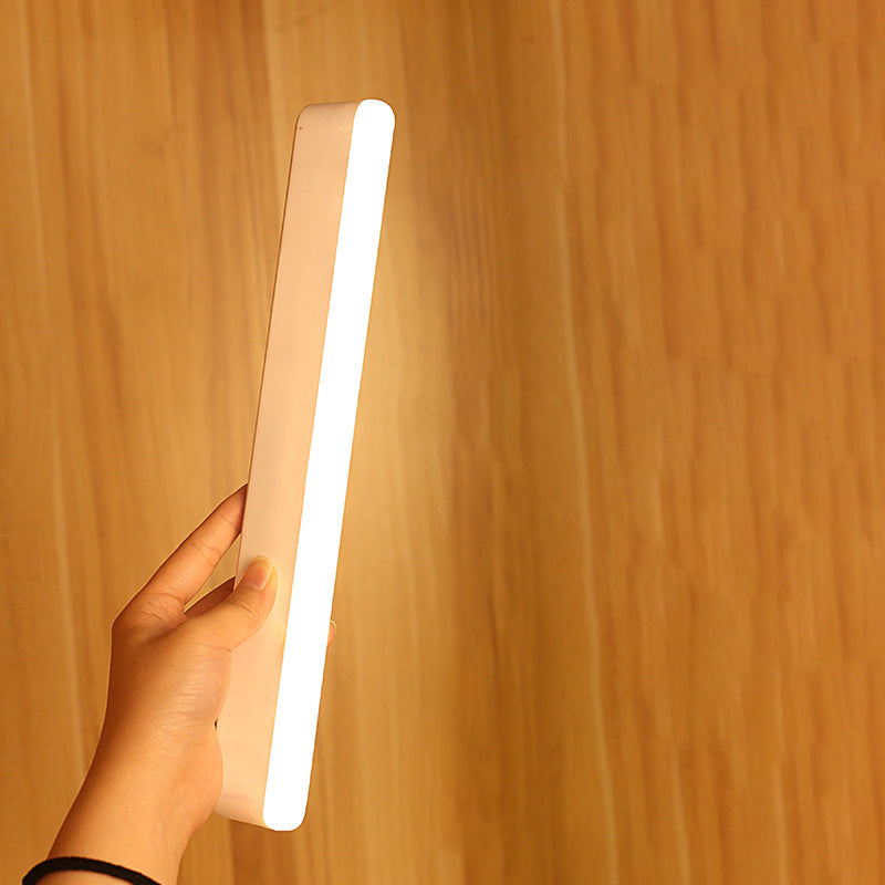 Modern Minimalist USB Rechargeable Magnetic Suction Plastic Strip Rectangular LED Wall Sconce Lamp Night Light For Study