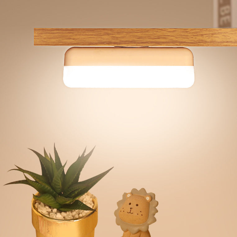Modern Minimalist USB Rechargeable Magnetic Suction Plastic Strip Rectangular LED Wall Sconce Lamp Night Light For Study