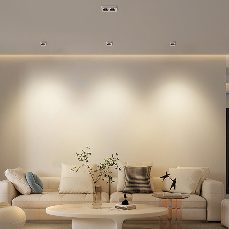 Modern Minimalist Iron Square Rectangular Honeycomb Network Ultra-thin Spotlight Downlight LED Flush Mount Ceiling Light For Hallway