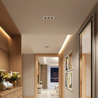 Modern Minimalist Iron Square Rectangular Honeycomb Network Ultra-thin Spotlight Downlight LED Flush Mount Ceiling Light For Hallway