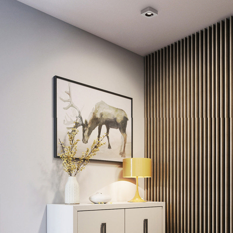 Modern Minimalist Iron Square Rectangular Honeycomb Network Ultra-thin Spotlight Downlight LED Flush Mount Ceiling Light For Hallway