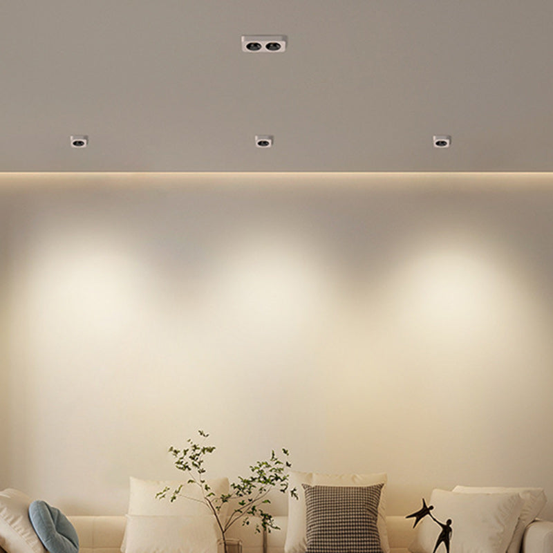 Modern Minimalist Iron Square Rectangular Honeycomb Network Ultra-thin Spotlight Downlight LED Flush Mount Ceiling Light For Hallway