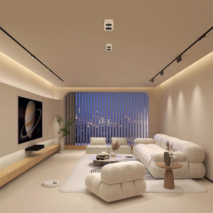 Modern Minimalist Iron Square Rectangular Honeycomb Network Ultra-thin Spotlight Downlight LED Flush Mount Ceiling Light For Hallway