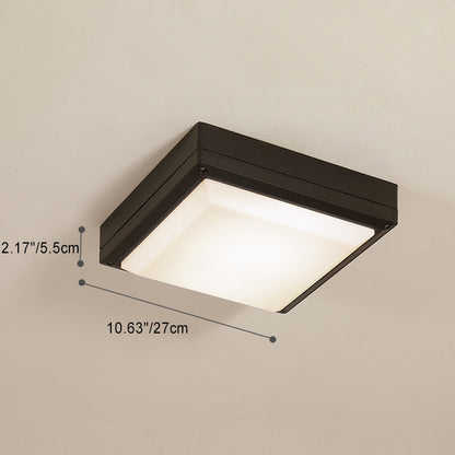 Modern Simplicity Waterproof Aluminum Acrylic Square Line LED Outdoor Flush Mount Ceiling Light For Outdoor Patio