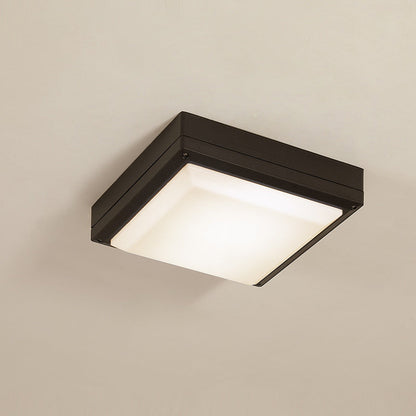 Modern Simplicity Waterproof Aluminum Acrylic Square Line LED Outdoor Flush Mount Ceiling Light For Outdoor Patio