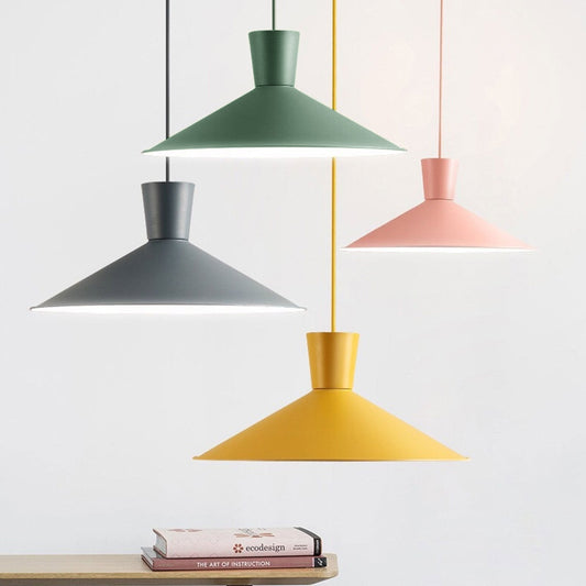 Nordic Macaron Color Solid Color Minimalist 1-Light Pendant Light