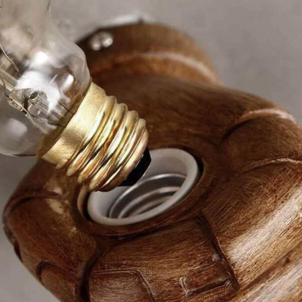 Contemporary Industrial Fist-shape Iron Resin 1-Light Wall Sconce Lamp For Living Room & Bedroom