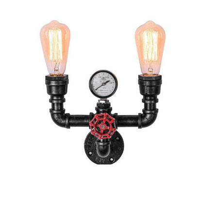 Industrial Retro Creative Metal Pipe 2/3 Light Wall Sconce Lamps