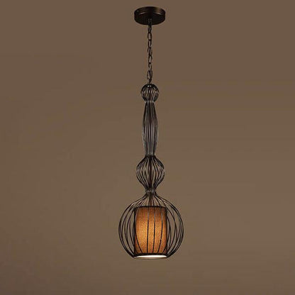Industrial Retro Metal Birdcage 1-Light Lantern Pendant Light
