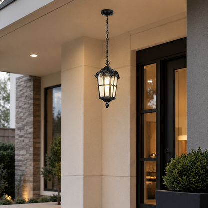 Traditional European Die-cast Aluminum Outdoor Waterproof 1-Light Pendant Light For Outdoor