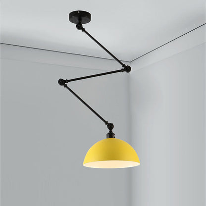 Nordic 1-Light Bowl Extendable Semi-Flush Mount Lighting