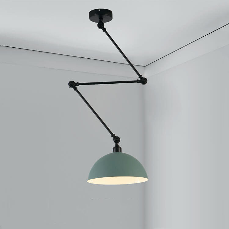 Nordic 1-Light Bowl Extendable Semi-Flush Mount Lighting