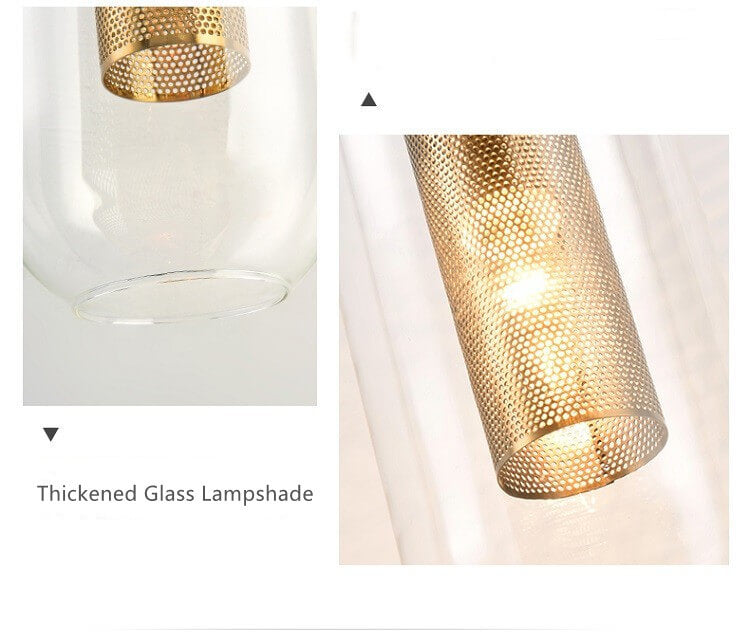 Modern Minimalist Cylinder Clear Glass 1-Light Wall Sconce Lamp For Living Room