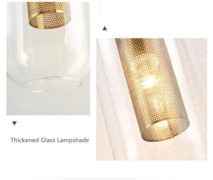 Modern Minimalist Cylinder Clear Glass 1-Light Wall Sconce Lamp For Living Room
