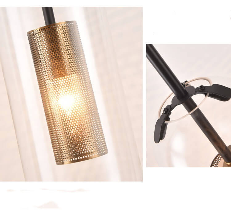 Modern Minimalist Cylinder Clear Glass 1-Light Wall Sconce Lamp For Living Room