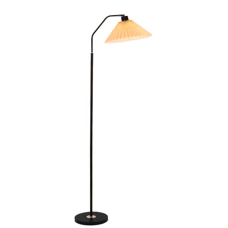 Minimalist Fabric Pleated Shade 1-Light Standing Floor Lamp