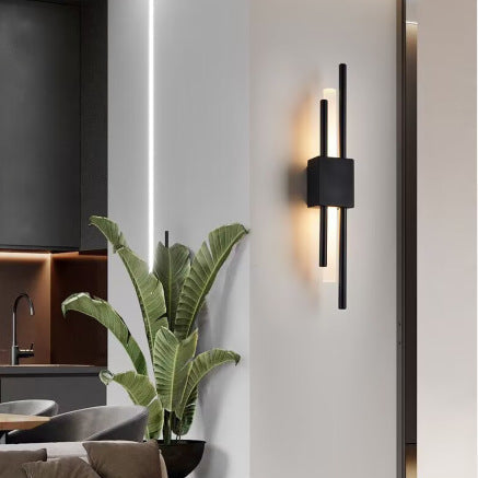 Modern Minimalist Iron Acrylic Strip LED Wall Sconce Lamp For Bedside