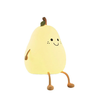 Creative Fruit Pear Silicone LED Night Light USB Table Lamp