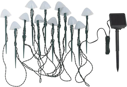 Contemporary Creative Plastic Solar LED Mushroom Lights String Lights For Outdoor Patio