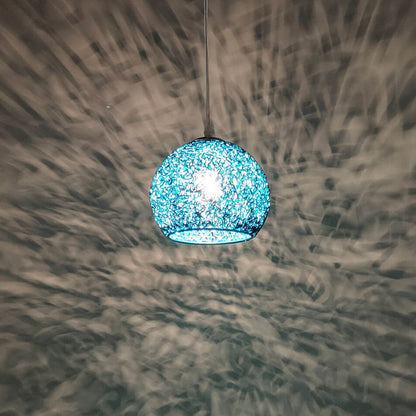 Modern Aluminum Wire 1-Light Dome Pendant Light