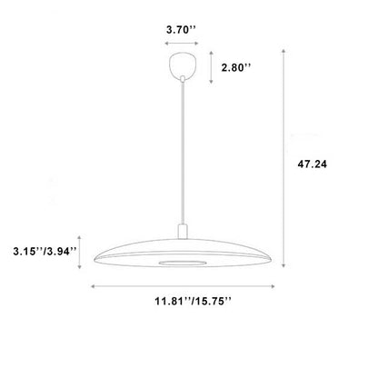 Nordic Round Plate Flying UFO 1-Light LED Pendant Light