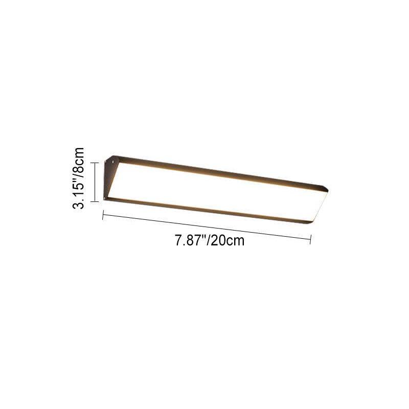 Modern Minimalist Outdoor Long Bar Aluminum Acrylic Waterproof LED Wall Sconce Lamp For Outdoor