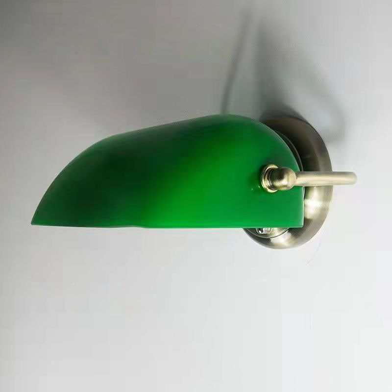 Traditional Vintage Glass Iron Round Zipper  1-Light Wall Sconce Lamp for Living Room